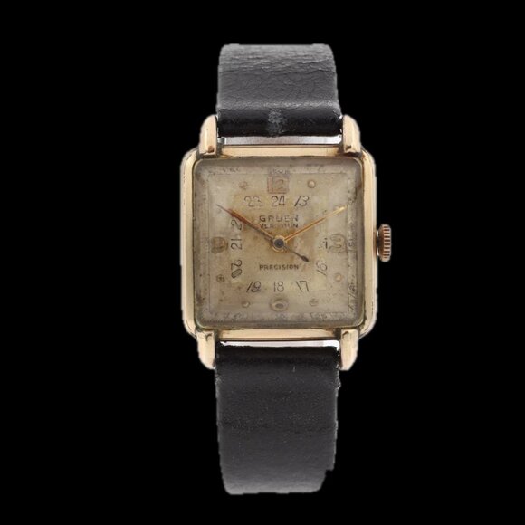 Vintage Gruen 552/425 Veri-thin Pan America Men's Wristwatch 425SS 10k GF - Picture 1 of 5